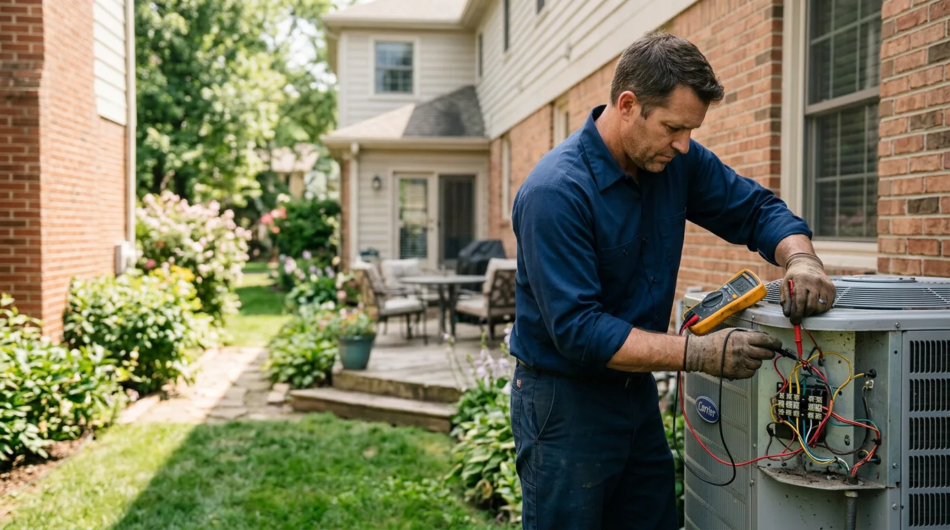 HVAC technician working near Gillett, PA